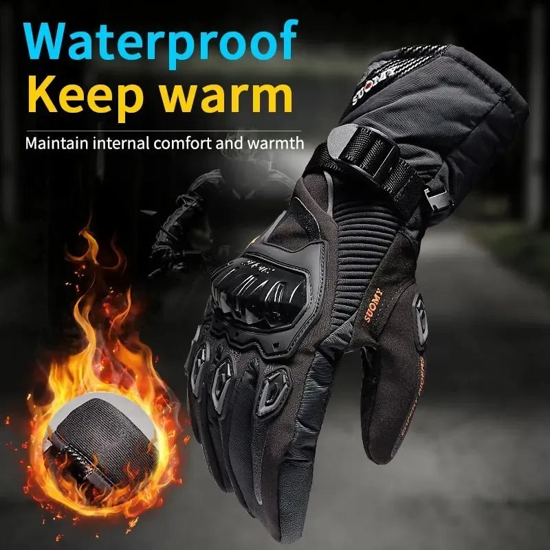 Guantes touch impermeables de moto