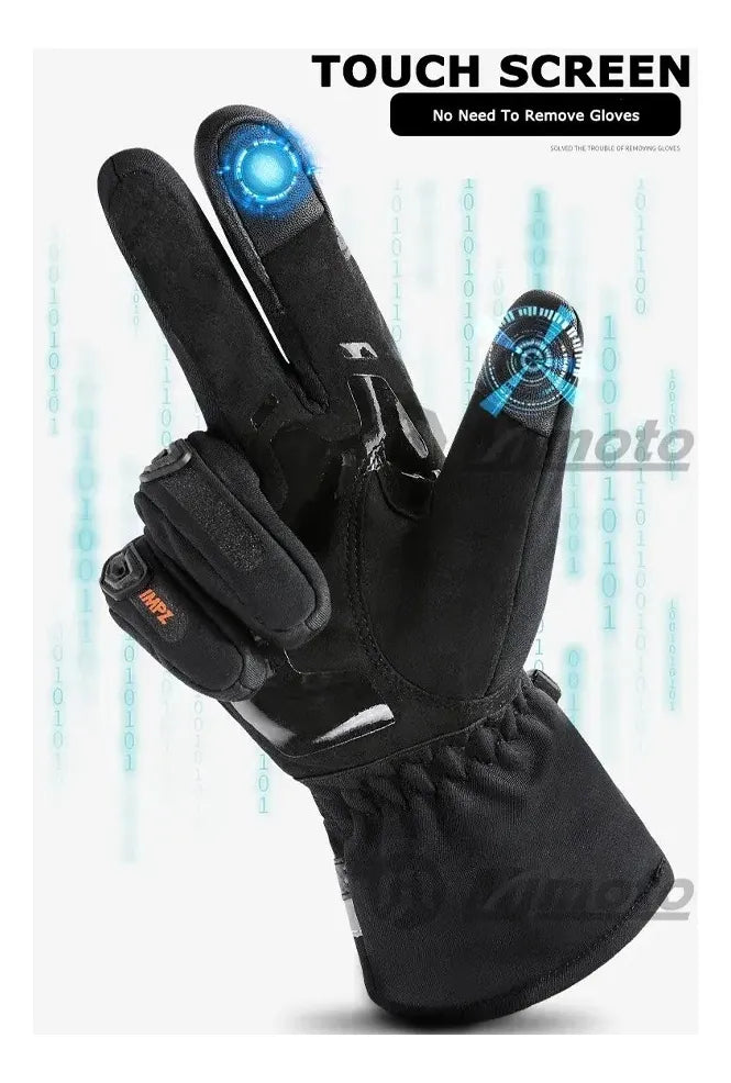 Guantes touch impermeables de moto
