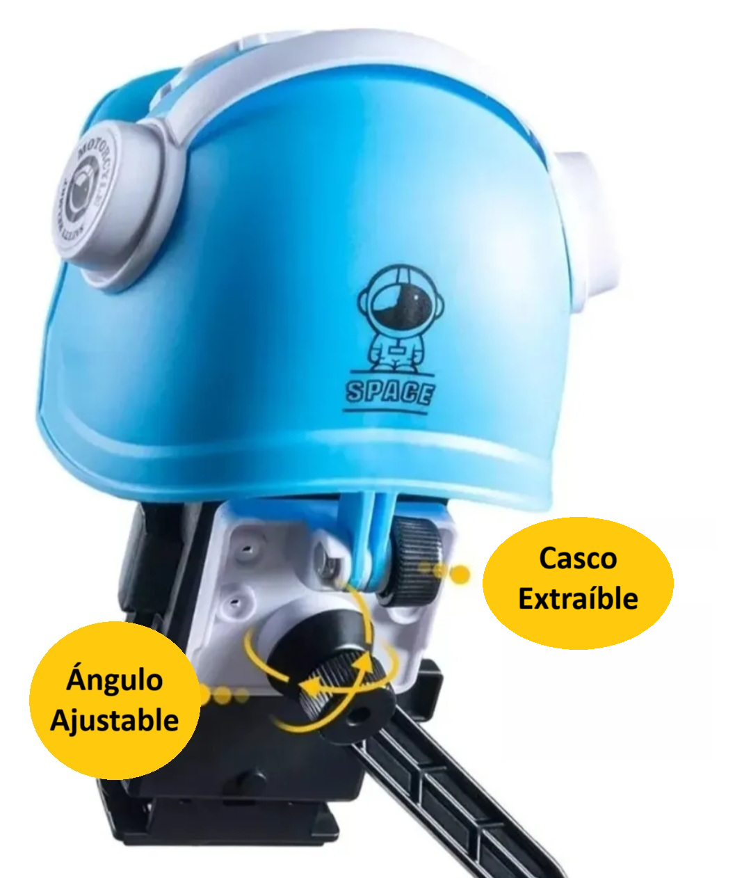 Porta celular de moto con casco