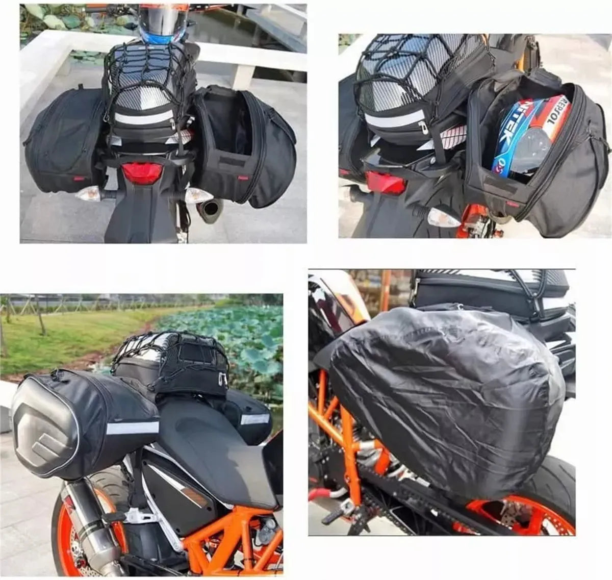 Alforjas expansibles semi rígidas para moto